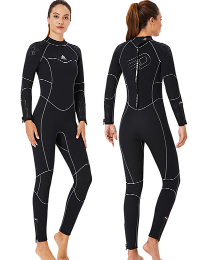 cheap Sportswear-Women&#039;s 5mm Full Wetsuit Diving Suit SCR Neoprene Stretchy Thermal Warm Quick Dry Back Zip Long Sleeve - Patchwork Swimming Diving Surfing Scuba Autumn / Fall Spring Summer