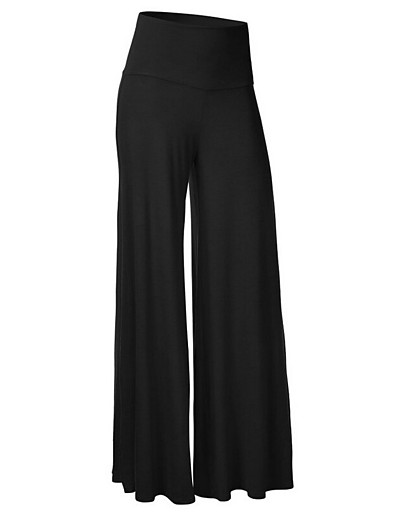 cheap Exercise, Fitness &amp; Yoga-Women&#039;s High Waist Yoga Pants Wide Leg Bootcut Breathable Quick Dry Moisture Wicking Pink White Black Gym Workout Pilates Dance Winter Sports Activewear Stretchy Loose