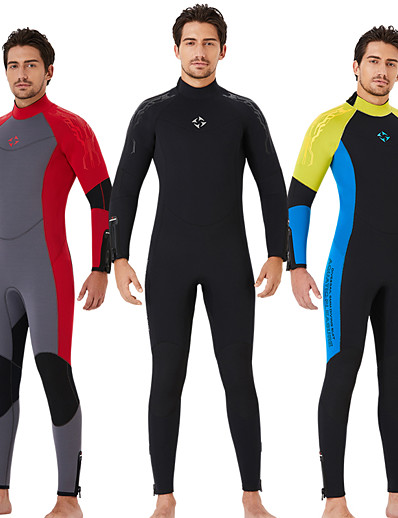 cheap Sportswear-Men&#039;s 5mm Full Wetsuit Diving Suit SCR Neoprene Stretchy Thermal Warm Quick Dry Back Zip Long Sleeve - Patchwork Swimming Diving Surfing Scuba Autumn / Fall Spring Summer
