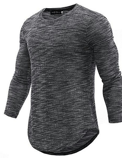 billige Sportsklær-menns genser med rund hals fra brave soul langermet (svart) xxl