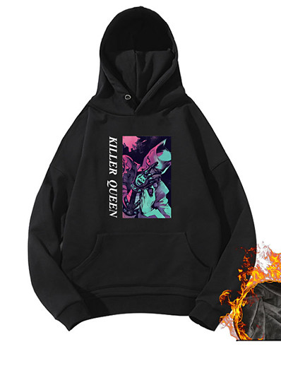 cheap Cosplay &amp; Costumes-Inspired by JoJo&#039;s Bizarre Adventure JOJO Cosplay Costume Hoodie Polyester / Cotton Blend Graphic Prints Printing Hoodie For Women&#039;s / Men&#039;s