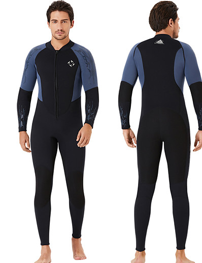 cheap Sportswear-Dive&amp;Sail Men&#039;s 1.5mm Full Wetsuit Diving Suit SCR Neoprene Stretchy Thermal Warm Anatomic Design Quick Dry Front Zip Long Sleeve - Patchwork Swimming Diving Surfing Scuba Autumn / Fall Spring Summer