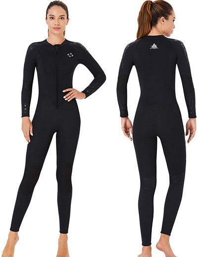 cheap Sportswear-Women&#039;s 3mm Full Wetsuit Diving Suit SCR Neoprene Stretchy Thermal Warm Anatomic Design Quick Dry Front Zip Long Sleeve - Patchwork Swimming Diving Surfing Scuba Autumn / Fall Spring Summer