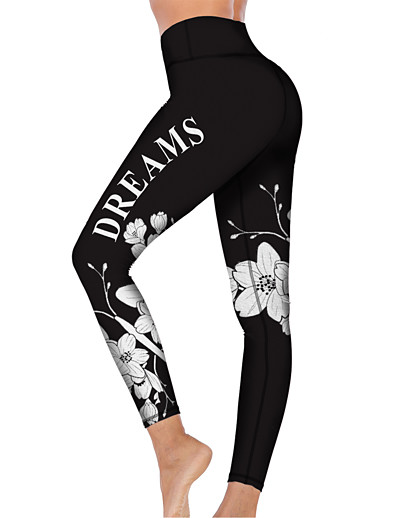 cheap Sportswear-21Grams® Women&#039;s Yoga Pants High Waist Tights Leggings Tummy Control Butt Lift Black Fitness Gym Workout Running Winter Sports Activewear High Elasticity