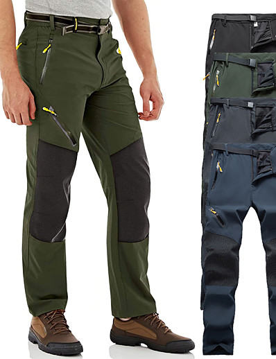 cheap Sportswear-Men&#039;s Work Pants Hiking Pants Trousers Patchwork Military Outdoor Spandex Ripstop Water Resistant Quick Dry Stretch Zipper Pocket Elastic Waist Pants / Trousers Navy Gray Black Army Green Camping
