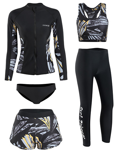 cheap Sportswear-Women&#039;s Rash Guard Dive Skin Suit Spandex Swimwear UV Sun Protection Quick Dry Long Sleeve 5-Piece - Swimming Diving Surfing Snorkeling Autumn / Fall Spring Summer