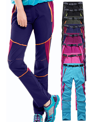 cheap Sportswear-Women&#039;s Hiking Pants Trousers Patchwork Summer Outdoor Waterproof Windproof UV Resistant Quick Dry Pants / Trousers Bottoms Pink / Purple Purple Fuchsia Sky Blue Black Camping / Hiking Hunting Ski