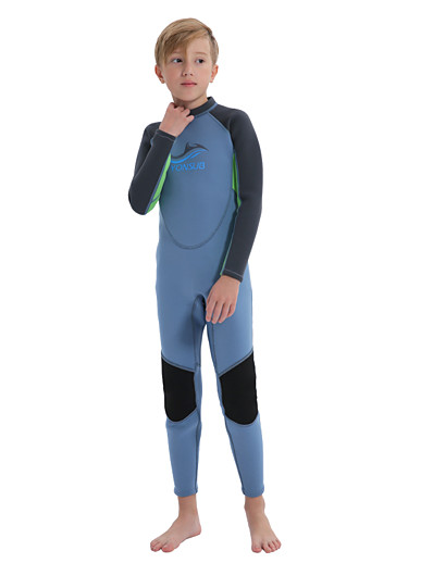 cheap Sportswear-YON SUB Boys&#039; Girls&#039; Full Wetsuit 3mm SCR Neoprene Diving Suit Thermal Warm Anatomic Design Quick Dry Micro-elastic Long Sleeve Back Zip Knee Pads - Swimming Diving Surfing Scuba Patchwork Autumn