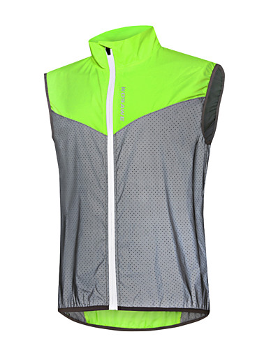 cheap Sportswear-WOSAWE Men&#039;s Sleeveless Cycling Vest Green Patchwork Bike Windproof Breathable Sports Patchwork Clothing Apparel