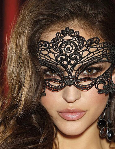 cheap Cosplay &amp; Costumes-Goddess / Sexy Lady Halloween Props Halloween / Christmas Adults&#039; Women&#039;s Black / Red / White Lace / Tactel Cosplay Accessories Masquerade Costumes / Eye Mask