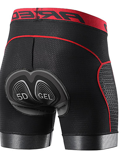 cheap Cycling-Arsuxeo Men&#039;s Cycling Padded Shorts Cycling Underwear Spandex Bike Breathable Sweat wicking Padded Shorts / Chamois Bottoms Sports Solid Color Black / Red / black+black / Black Clothing Apparel Race