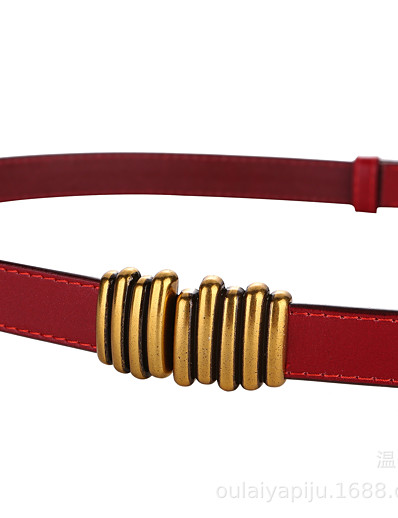 cheap Belt-manufacturer&#039;s fine leather belt women&#039;s decoration with jacket sweater dress trend all-match leather belt buckle ladies belt
