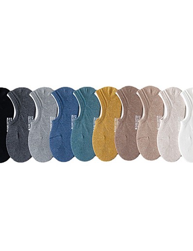 cheap Basic Collection-Men&#039;s Socks Plain Socks Medium Causal Light Blue