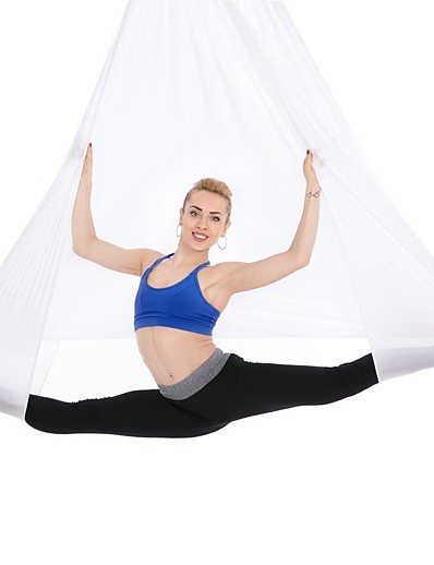 cheap Sportswear-Flying Swing Aerial Yoga Hammock Silk Fabric Sports Nylon Inversion Pilates Antigravity Yoga Trapeze Sensory Swing Ultra Strong Antigravity Durable Anti-tear Decompression Inversion Therapy Heal your