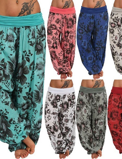 cheap Sportswear-Women&#039;s Yoga Pants Pants Bloomers Bottoms Harem Quick Dry Red Army Green Blue Yoga Pilates Dance Winter Summer Sports Activewear Loose / Athletic / Casual / Athleisure