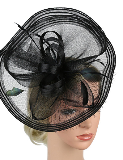 cheap Hats-Women&#039;s Party Headpieces Party Chic &amp; Modern Headwear / Black / Green / Fall / Winter / Spring