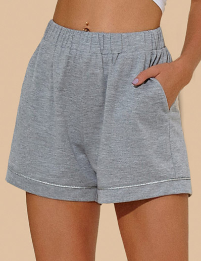 cheap Basic Collection-Women&#039;s Basic Pants Pants Inelastic Casual Daily Plain Gray S M L XL