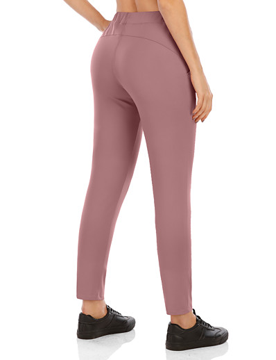 cheap Basic Collection-Women&#039;s Sports Pocket Pants Chinos Ankle-Length Pants Micro-elastic Casual Yoga Plain Mid Waist Quick Dry Moisture Wicking Blushing Pink Deep Blue Light gray Light Blue S M L XL XXL