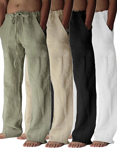 hesapli Egzersiz, Fitness ve Yoga-Erkek Kadın&#039;s Eşoğman Altı Yoga Pantolonu Normal Bel Pantolonlar Alt Giyimler Geniş Bacak Arka cep Tek Renk Rahat Hızlı Kuruma Nem Emici Açık Yeşil Ordu Yeşili Koyu Gri Ev egzersiz Zumba Yoga Pamuk