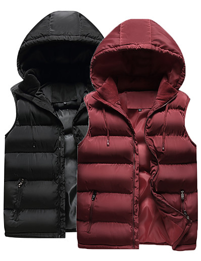 cheap Sportswear-Men&#039;s Women&#039;s Fishing Vest Outerwear Winter Jacket Trench Coat Outdoor Autumn / Fall Winter Breathable Quick Dry Sweat wicking Wear Resistance Solid Color Black Red Hunting Fishing Climbing