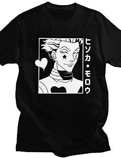 cheap Cosplay &amp; Costumes-Inspired by Hunter X Hunter Cosplay Costume T-shirt Hisoka Killua Zoldyck Graphic Prints Polyester / Cotton Blend T-shirt Printing Harajuku Graphic For Men&#039;s / Women&#039;s / Plus Size