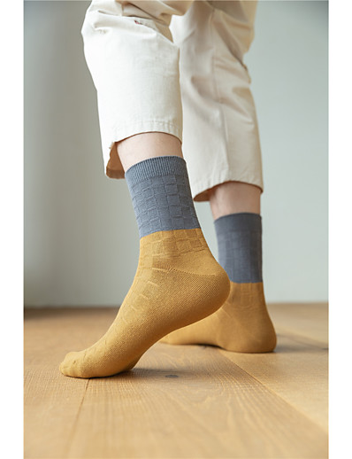 cheap Basic Collection-Fashion Comfort Men&#039;s Socks Multi Color Christmas Stockings Socks Warm Christmas Gray 1 Pair