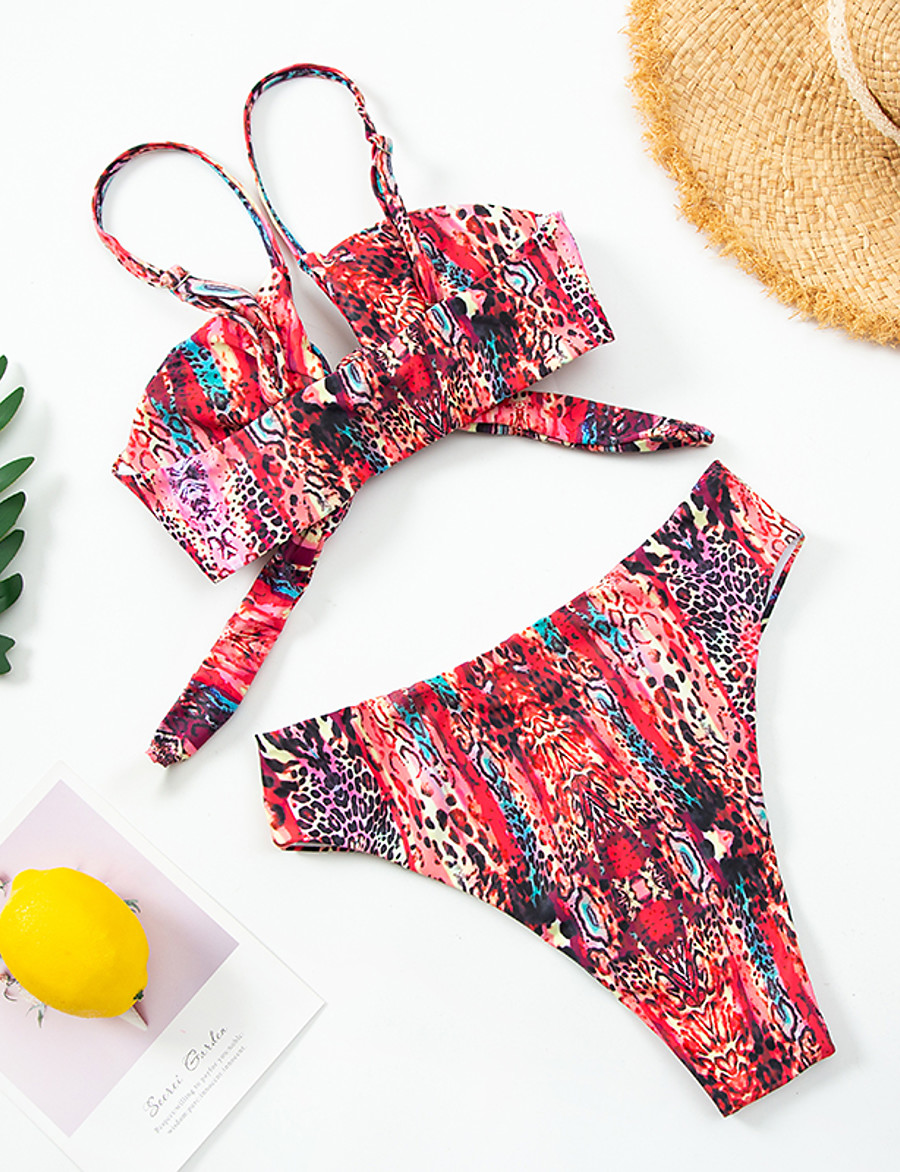 bandeau bikini mit schnürung