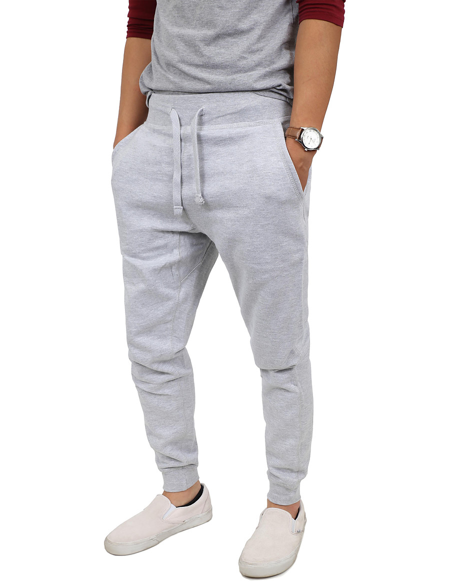 mens jogger pants casual trousers drastring elastic waist Jogging pants premium fleece active sweatpants sports outdoor solid color