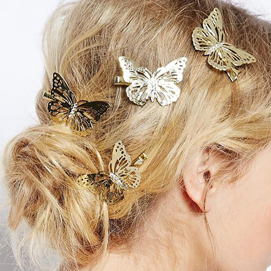  Women's Hairpins For Daily Flower Alloy Golden