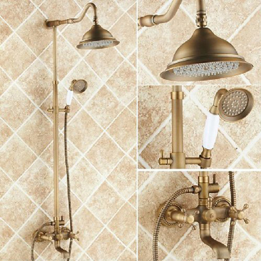 Shower Faucet Antique Copper Centerset Ceramic Valve Antique Copper Centerset Ceramic Valve