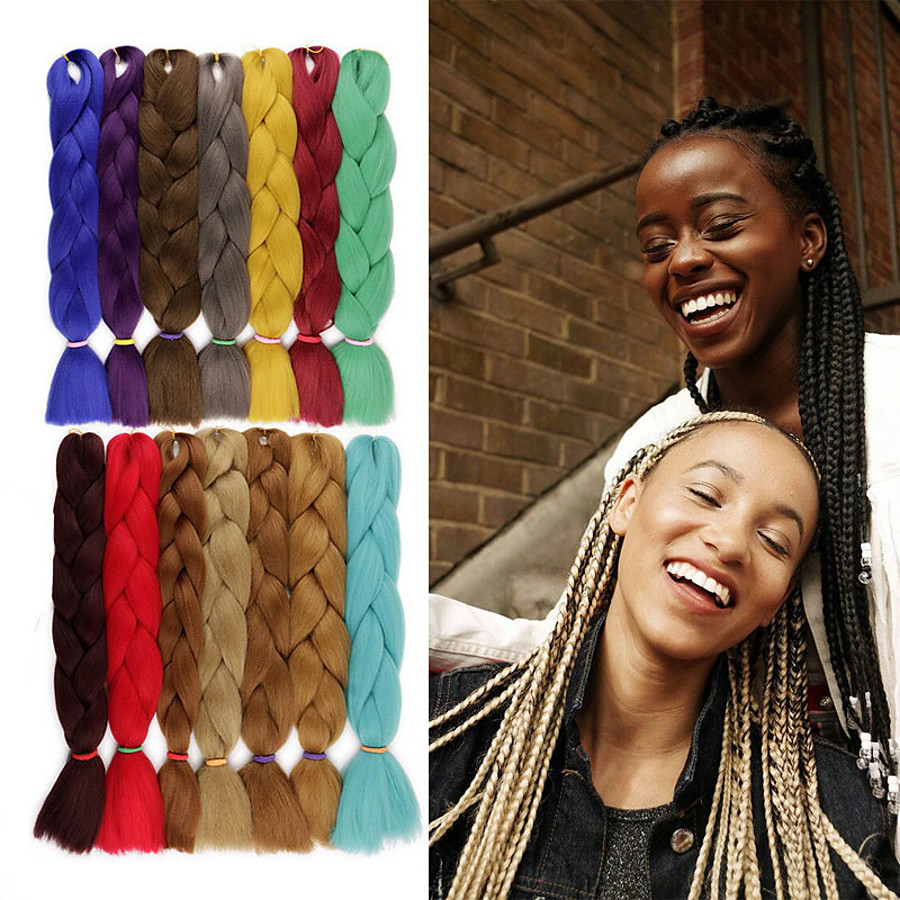 Crochet Hair Braids Jumbo Box Braids Cheveux Synth tiques 