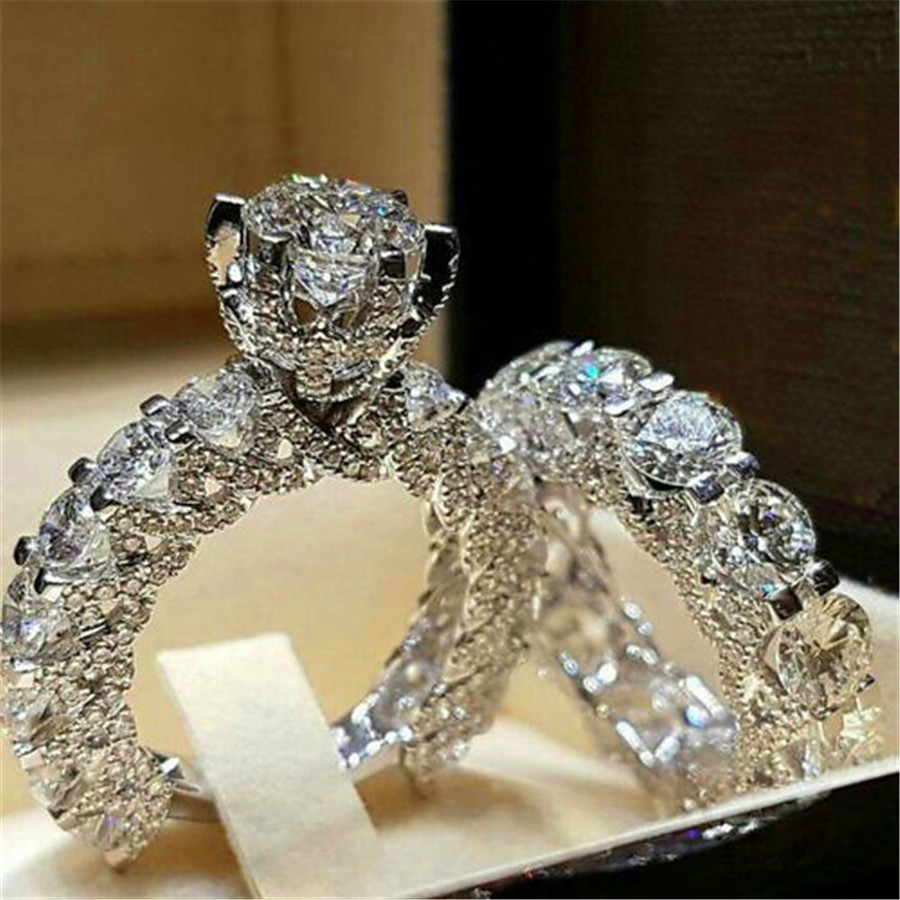  Ring AAA Cubic Zirconia Silver White Platinum Plated Alloy 1pc Stylish 5 6 7 8 9 / Women's / Daily