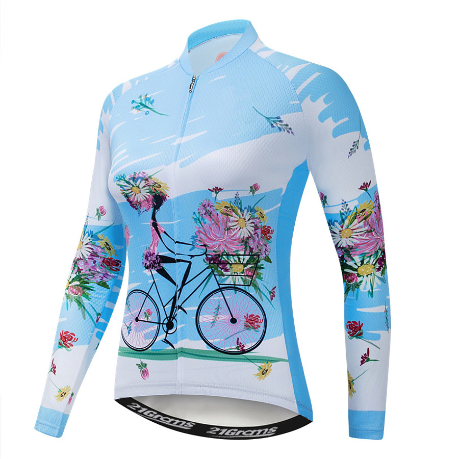 Download 21Grams Floral Botanical Women's Long Sleeve Cycling ...