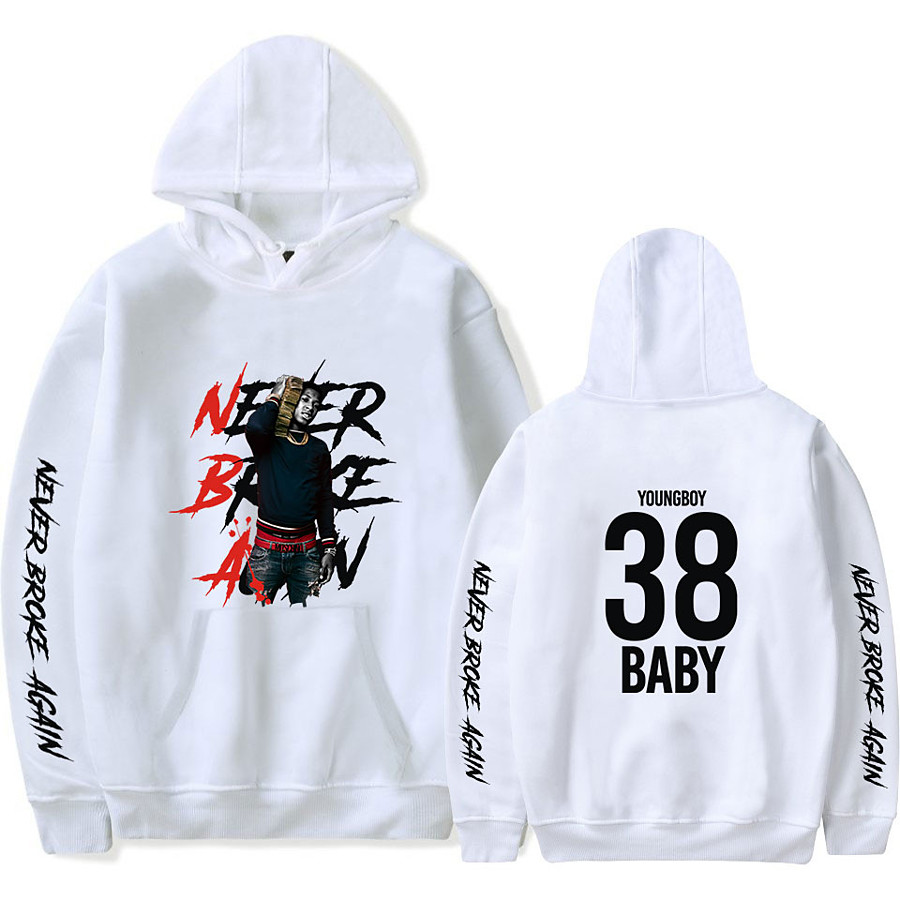  Inspired by Never Broke Again Cosplay Costume Hoodie Young Boy Graphic Polyester / Cotton Blend Hoodie Printing Harajuku Graphic For Men's / Women's