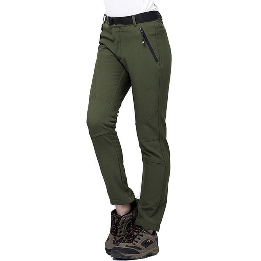 Damen Wasserdichte Wanderhose Softshellhosen Volltonfarbe Winter Außen