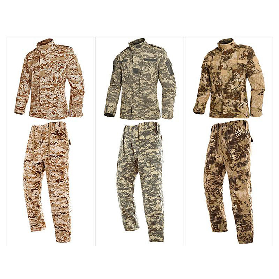  Men's Hiking Shirt with Pants Tactical Military Shirt Outdoor Windproof Fast Dry Quick Dry Breathable Autumn / Fall Spring Summer Camo / Camouflage Clothing Suit Cotton Long Sleeve Camping / Hiking
