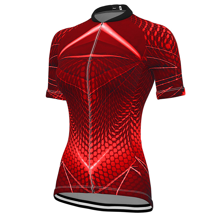 damen fahrrad trikot blau rot m