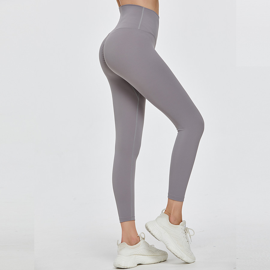  suuksess women tik tok contour butt lift leggings seamless high waisted workout yoga pants (grey, m)