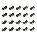 hesapli LED Şerit Işıklar-20 adet 4 pin erkek konnekt&amp;ouml;r konekt&amp;ouml;r&amp;uuml; 3528 5050 smd rgb led şerit aydınlatma
