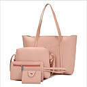 baratos Bolsas e Mochilas para Laptop-Mulheres Ziper PU Conjuntos de saco Conjuntos de sacolas Conjunto de bolsa de 4 pcs Preto / Marron / Vinho