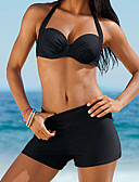 hesapli One-piece swimsuits-Kadın&amp;#39;s Askılı Doğal Pembe Koyu Mavi Navy Mavi Bikiniler Mayolar - Tek Renk Arkasız M L XL Doğal Pembe