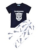 baratos Moletons com Capuz e Sem Capuz Femininos-Infantil B&amp;eacute;b&amp;eacute; Para Meninos Activo B&amp;aacute;sico Di&amp;aacute;rio Esportes Estampado Estampado Manga Curta Padr&amp;atilde;o Algod&amp;atilde;o Conjunto Preto