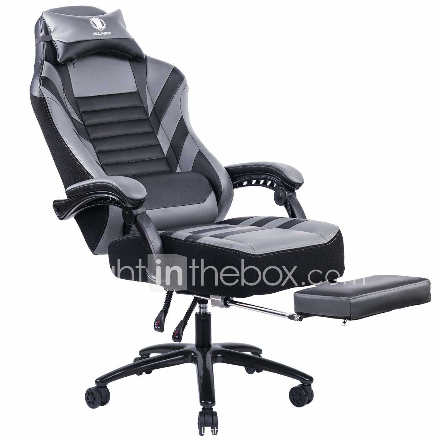 Killabee Big And Tall 350lb Massage Gaming Chair Massage