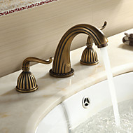 Sprinkle® Sink Faucets  ,  Antique  with  Antique Brass Two Handles Three Holes  ,  Feature  for Widespread