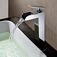 Countertop  with  Chrome Single Handle One Hole  ,  Feature  for Waterfall Centerset