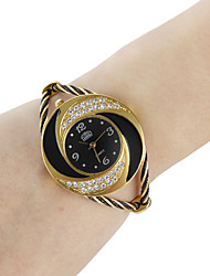 Недорогие -Жен. Модные часы Часы-браслет Кварцевый Черный / Белый / Синий Аналоговый Дамы Блестящие Кольцеобразный - Красный Синий Розовый Один год Срок службы батареи / SSUO 377