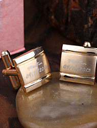 abordables -Regalos personalizados Gemelos Acero inoxidable Unisex Clásico Regalo