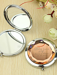 お買い得  -永遠にパーソナライズされたギフト愛のパターンクロームコンパクトミラー