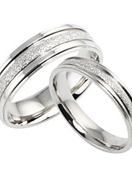 preiswerte -Damen Eheringe Bandring Titanstahl Liebe Sternenstaub damas Brautkleidung Moderinge Schmuck Silber Für Hochzeit Party Geschenk Alltag Normal Maskerade 5 / 6 / 7 / 8 / 9