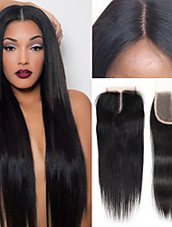 Lace Closure Hair Piece Lightinthebox 1 Piece 4 X4 Brazilian Hair Lace Closures Straight Sew In Human Extensions Free Part Middle 3 To Choose
